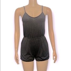 Laugh Out Loud Always Pajamas Shorts Romper Black Size S